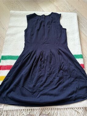 Monteau Navy Sleeveless Fit-and-Flare Midi Dress